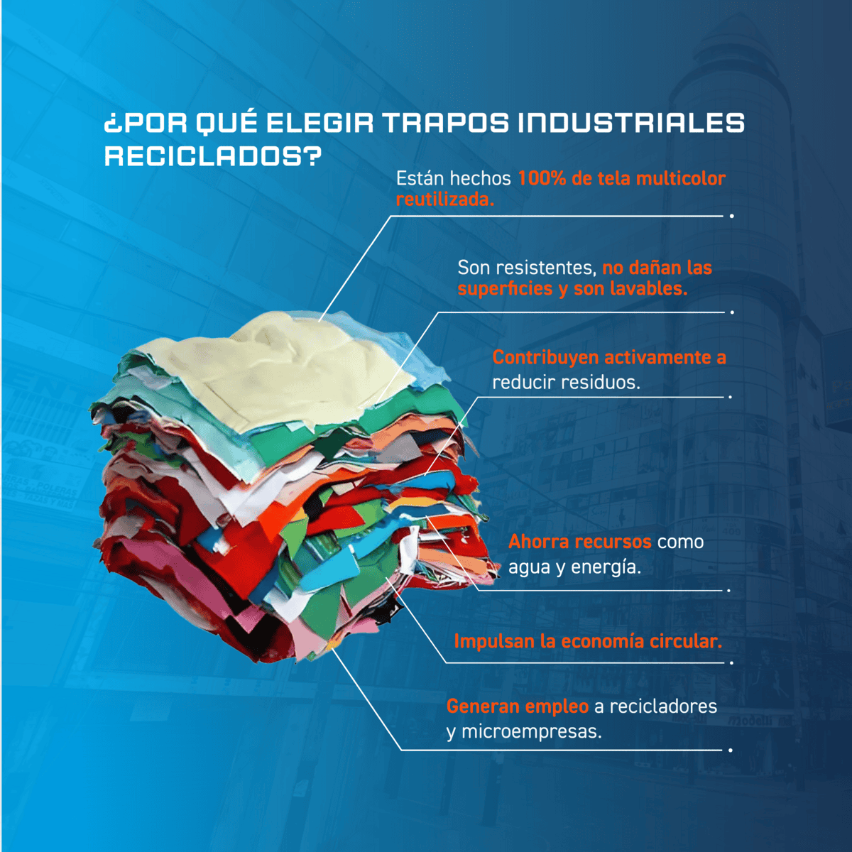 Trapos industriales - beneficios